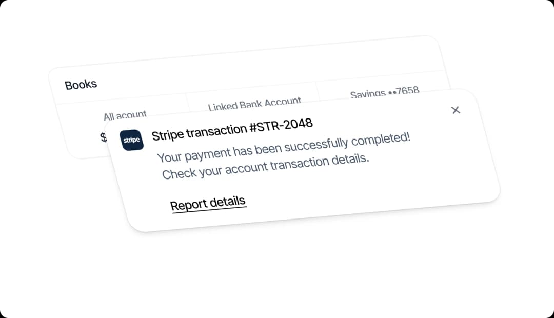Never miss a transaction
